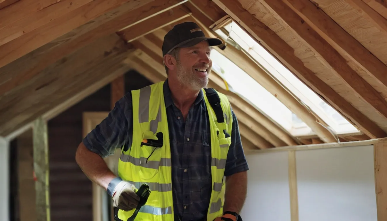 Friendly pest and wildlife provider inspecting a home attic in Peabody